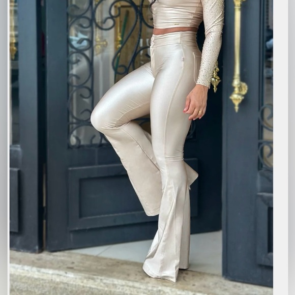 S/M DISCO FLARE PANTS CHAMPAGNE COLOR (🇧🇷Imported) Ref:15 - Picture 3 of 6